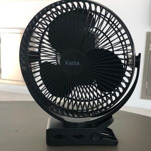 Xasla Black Clip-On Fan Model Windhole -1